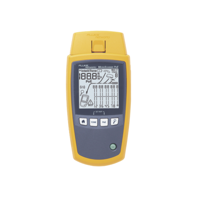 FLUKE NETWORKS - Verificador de Red MicroScanner PoE, para Comprobación de Redes de Voz, Datos, Video y PoE 802.3af, at, bt y UPOE, con Pantalla LCD Retroiluminada