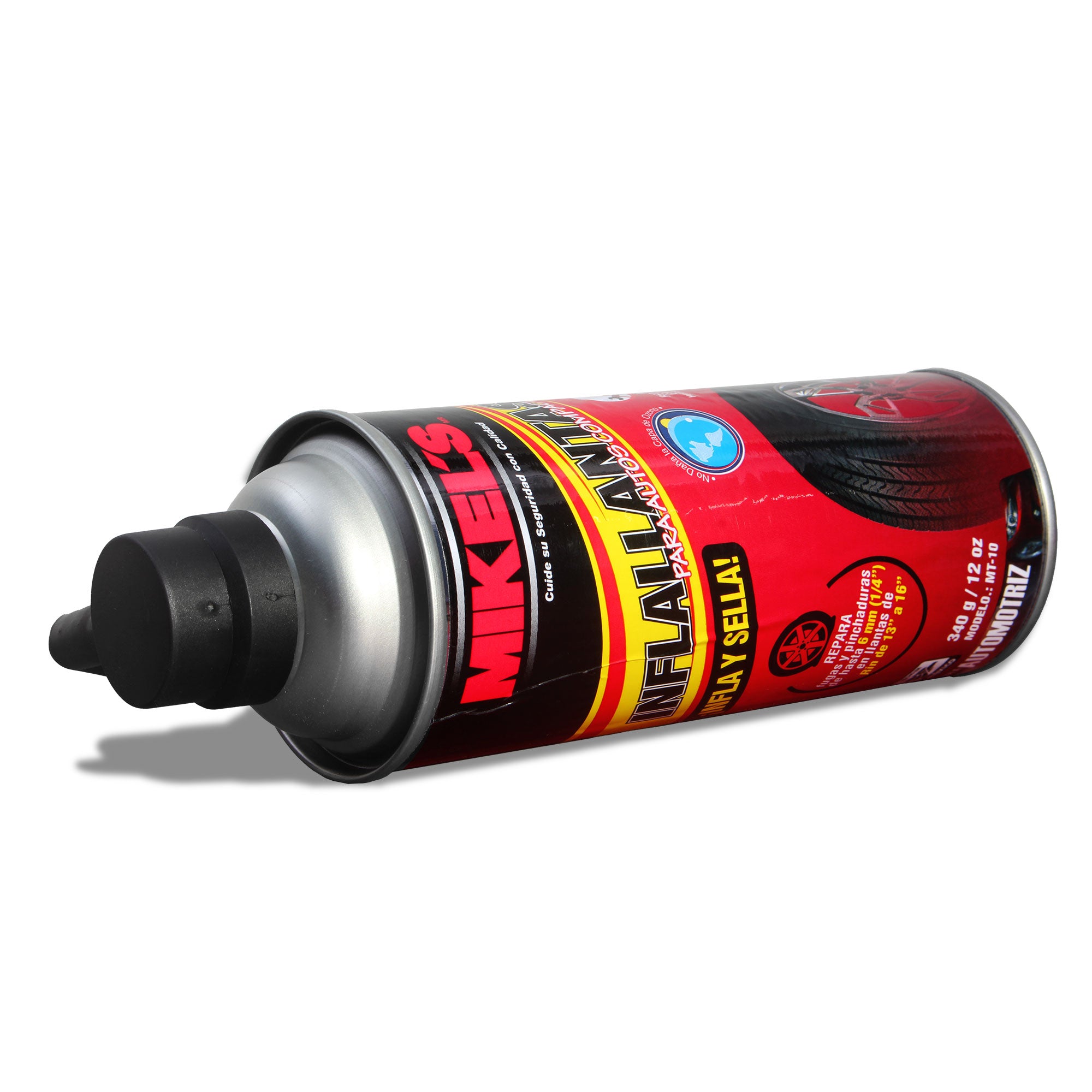 Inflallantas magic tire (340 grs, 12 oz) para autos compactos