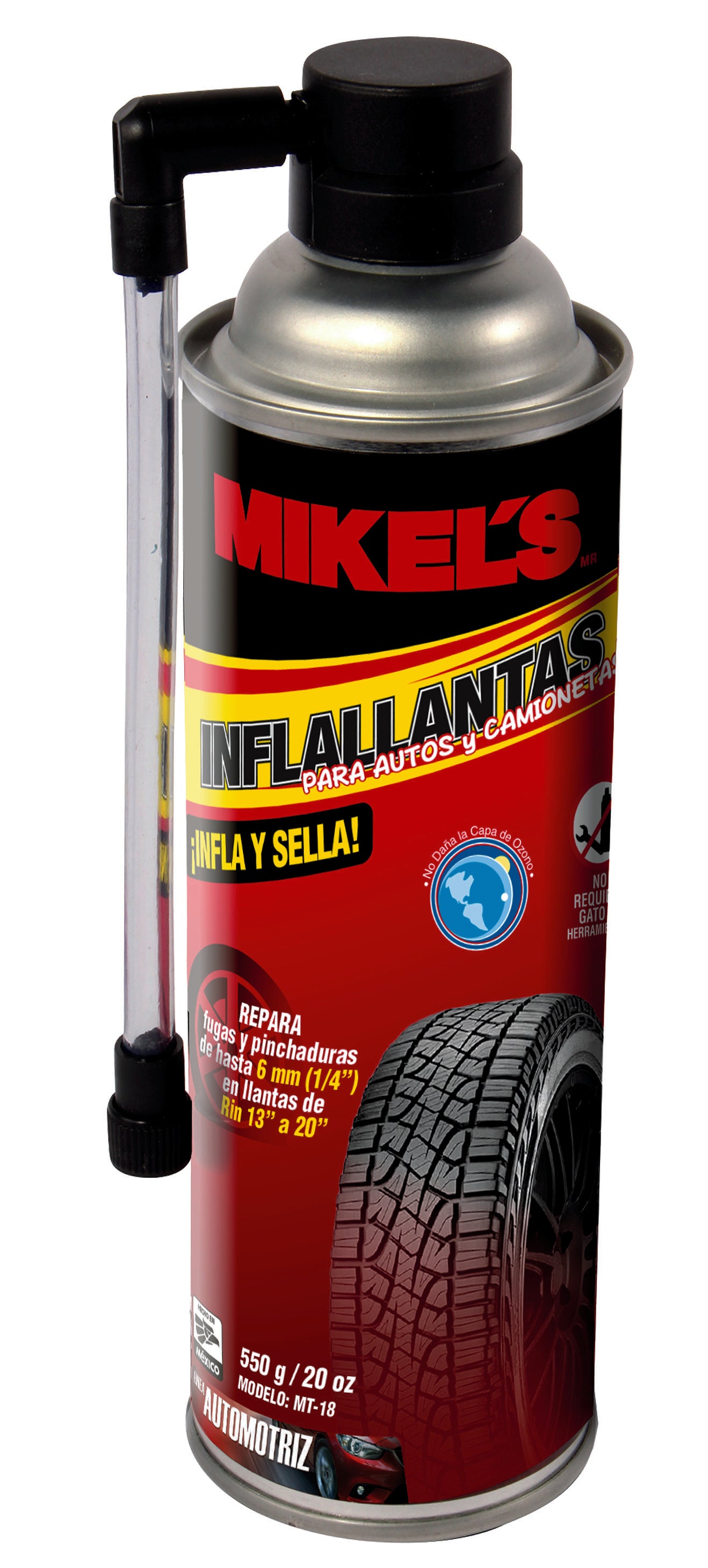 Inflallantas magic tire para autos, pickups y SUVs (550 grs/20 oz)