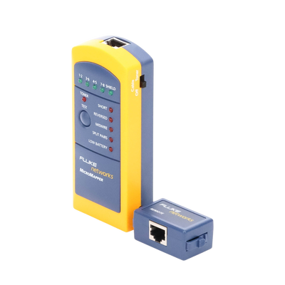 FLUKE NETWORKS - Probador de Mapa de Cableado MicroMapper, para Verificar Rápida y Fácilmente la Integridad del Cableado de Par Trenzado de Ethernet
