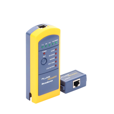 FLUKE NETWORKS - Probador de Mapa de Cableado MicroMapper, para Verificar Rápida y Fácilmente la Integridad del Cableado de Par Trenzado de Ethernet