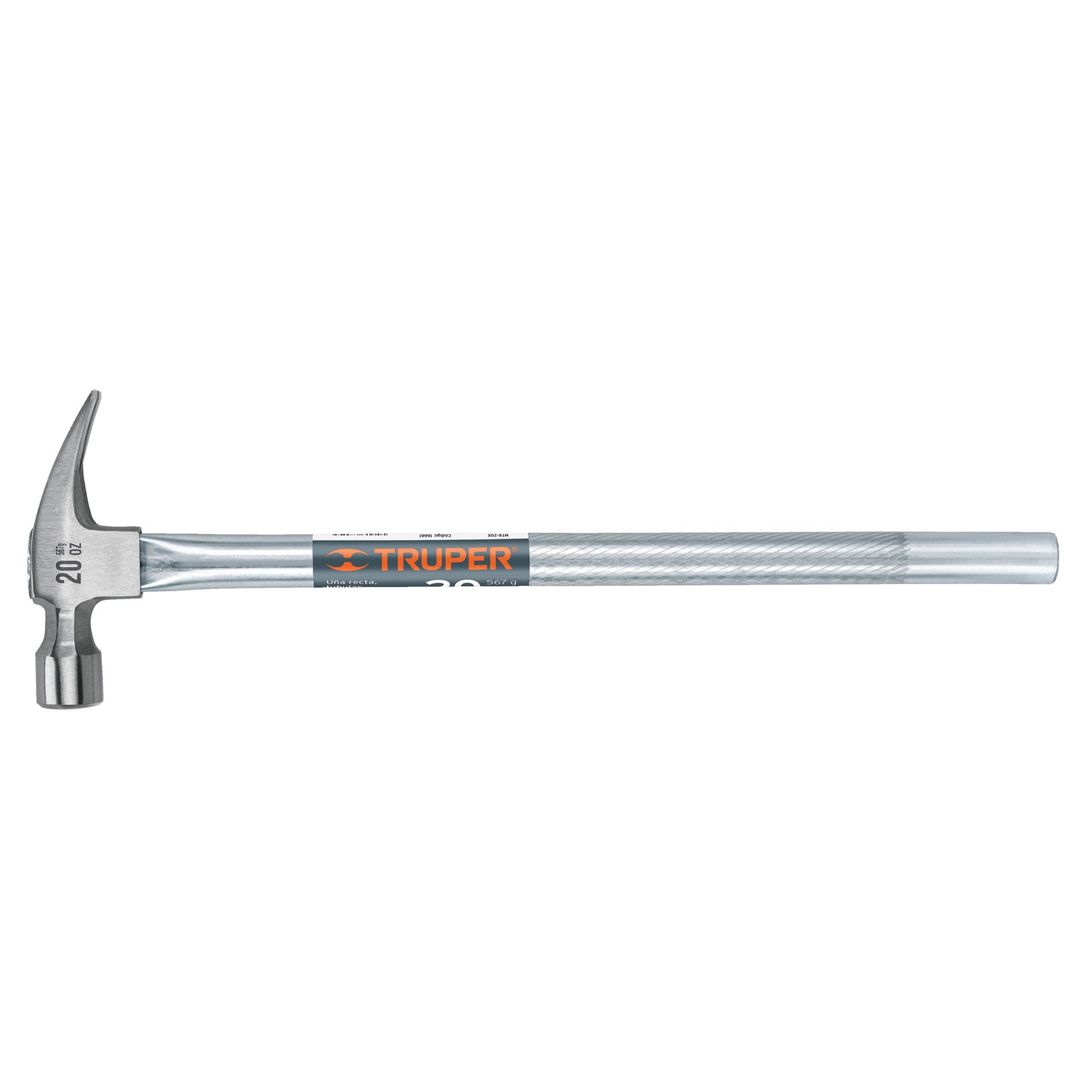 Martillo tubular pulido 20 oz alojamiento imantado u–a recta
