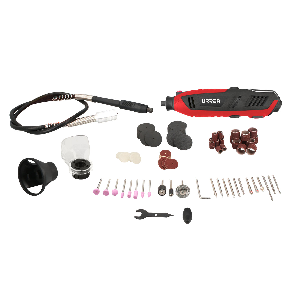 Urrea - Juego de moto tool eléctrico 1/8" 200 W, 175 piezas