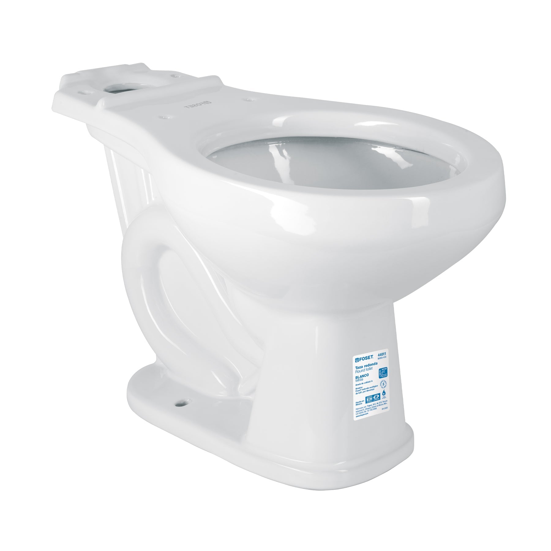 Taza redonda de porcelana, blanco, FOSET