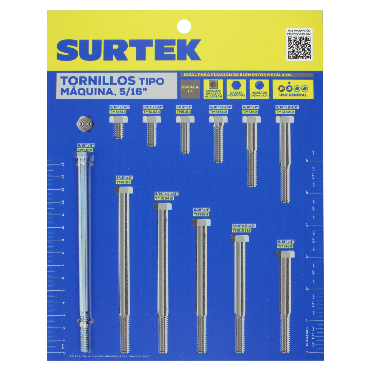 Surtek - Muestrario d/torn maq 5/16 in