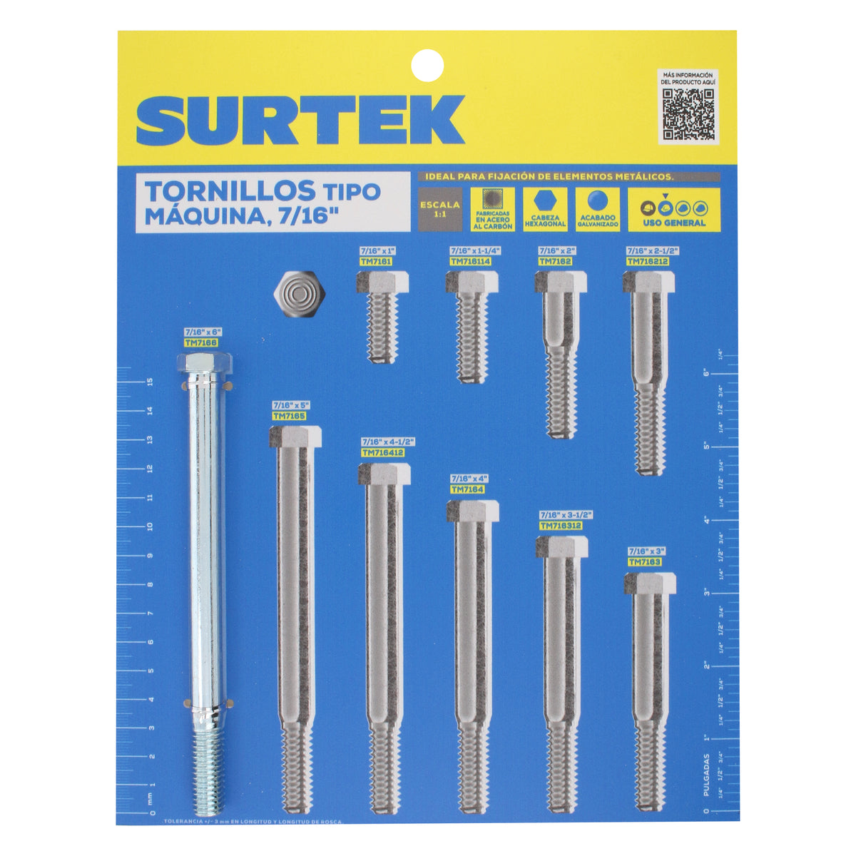 Surtek - Muestrario d/torn maq 7/16 in