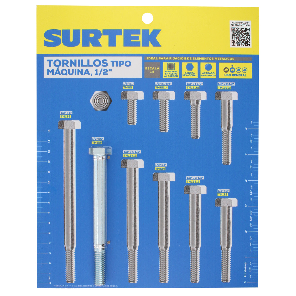 Surtek - Muestrario d/torn maq 1/2 in