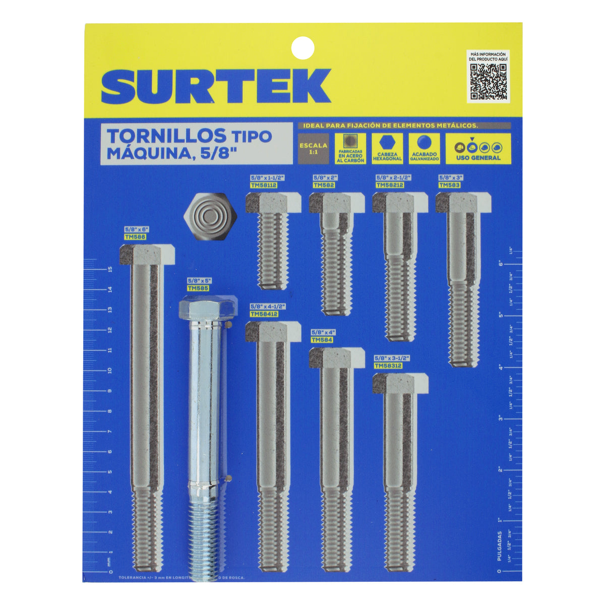 Surtek - Muestrario d/torn maq 5/8 in