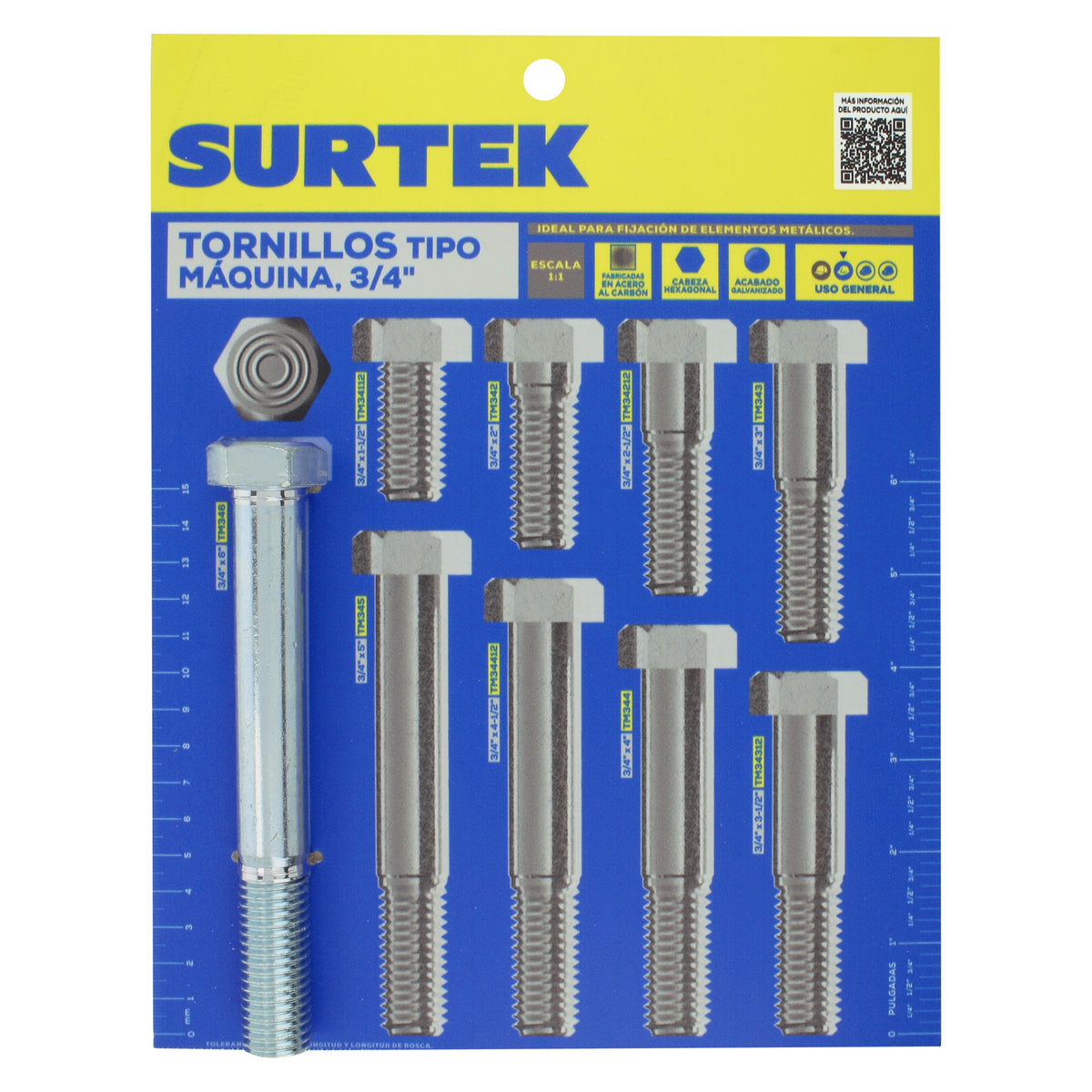 Surtek - Muestrario d/torn maq 3/4 in