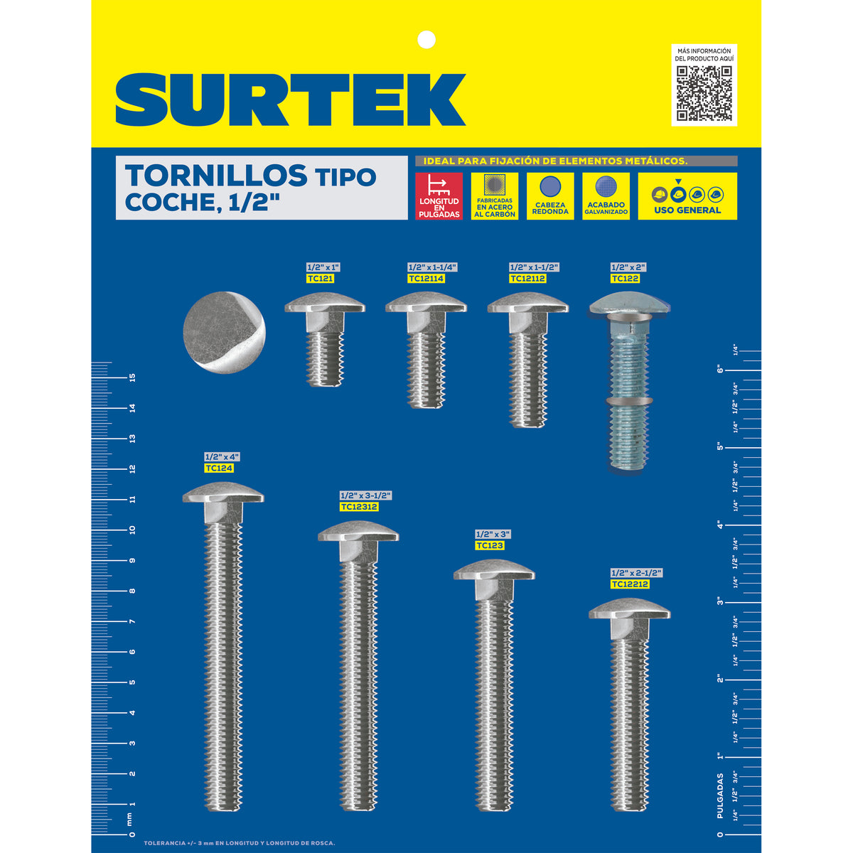 Surtek - Muestrario d/torn coch 1/2 in