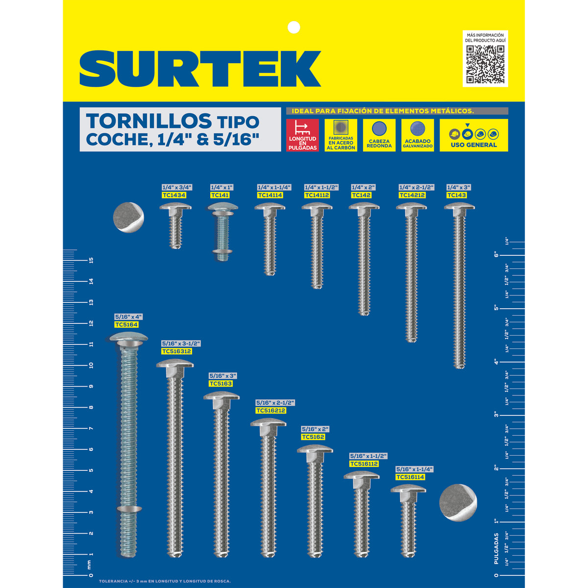 Surtek - Muestrario d/torn coch 1/4 in