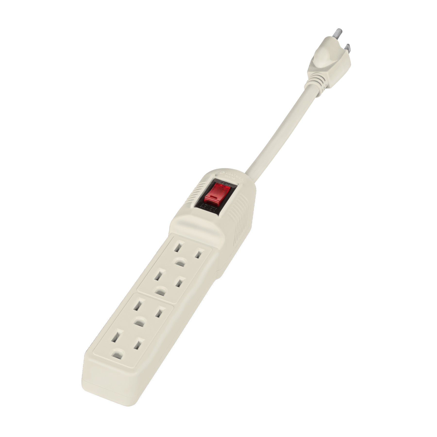 Multicontacto economico 4 entradas, blanco, VOLTECK