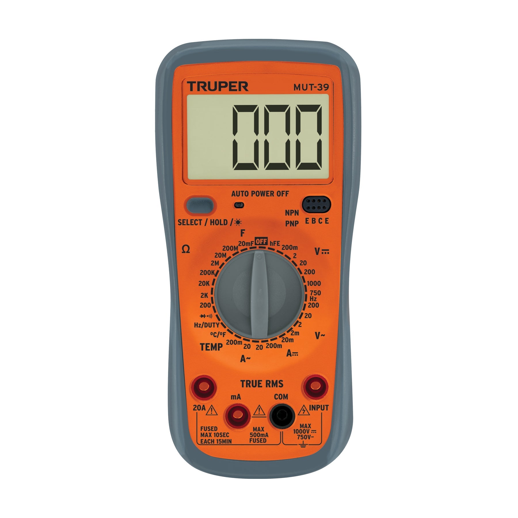 Multimetro digital profesional con RMS verdadero, Truper