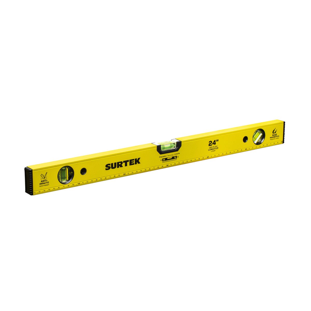 Surtek - Nivel magnético de aluminio 24 in