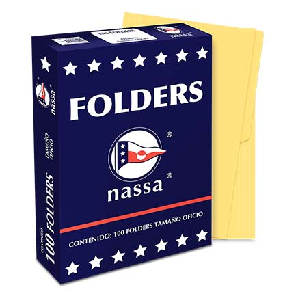 NASSA - FOLDER NASSA OFICIO CANARIO C/100 PIEZAS