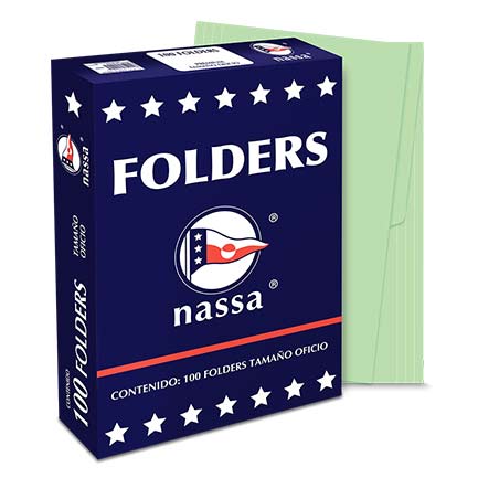 NASSA - FOLDER NASSA PREMIUM OFICIO VERDE C/100 PIEZAS