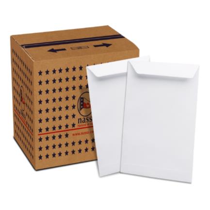 NASSA - Sobre Bolsa Nassa 2330 Bond Blanco 23cmx30.5cm 90g Solapa Engomada C/500