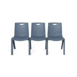 NEXTEP SOLUCIONES - Silla de Visitas/Comedor Nextep Fibra Alta Resistencia Apilable Gris Obscuro