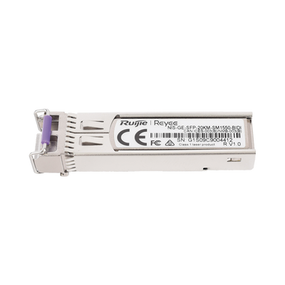 RUIJIE - Transceptor Industrial BIDI Monomodo SFP 1G (Lado B), hasta 20 Kilómetros, TX 1550 / RX 1310, soporta Temperaturas de -40° a 85° C