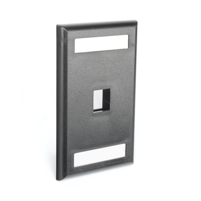 PANDUIT - Placa de Pared Vertical, Salida Para 1 Puerto Keystone, Con Espacios Para Etiquetas, Color Negro
