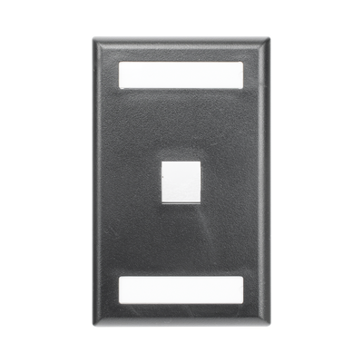 PANDUIT - Placa de Pared Vertical, Salida Para 1 Puerto Keystone, Con Espacios Para Etiquetas, Color Negro
