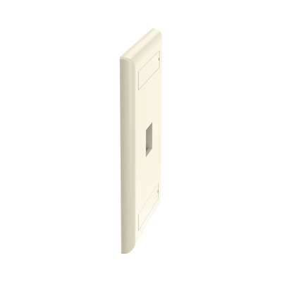 PANDUIT - Placa de Pared Vertical, Salida Para 1 Puerto Keystone, Con Espacios Para Etiquetas, Color Marfil