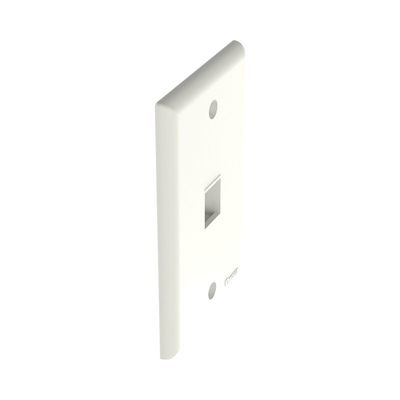PANDUIT - Placa de Pared Vertical, Salida Para 1 Puerto Keystone, Color Blanco Mate