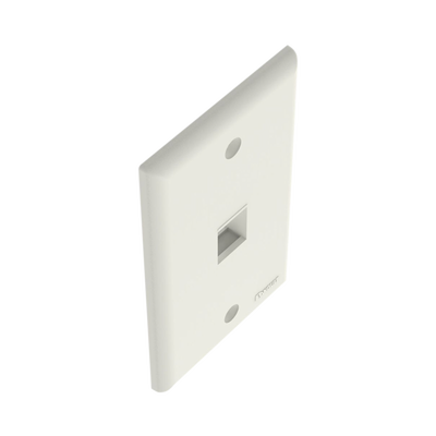 PANDUIT - Placa de Pared Vertical, Salida Para 1 Puerto Keystone, Color Blanco Mate