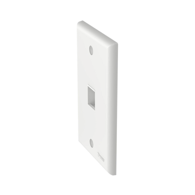 PANDUIT - Placa de Pared Vertical, Salida Para 1 Puerto Keystone, Color Blanco