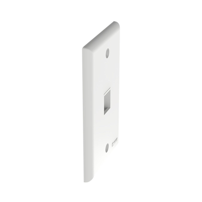 PANDUIT - Placa de Pared Vertical, Salida Para 1 Puerto Keystone, Color Blanco