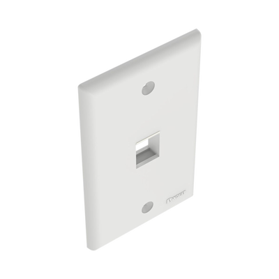 PANDUIT - Placa de Pared Vertical, Salida Para 1 Puerto Keystone, Color Blanco