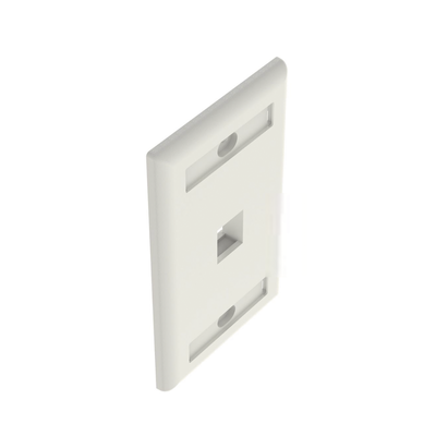 PANDUIT - Placa de Pared Vertical, Salida Para 1 Puerto Keystone, Con Espacios Para Etiquetas, Color Blanco