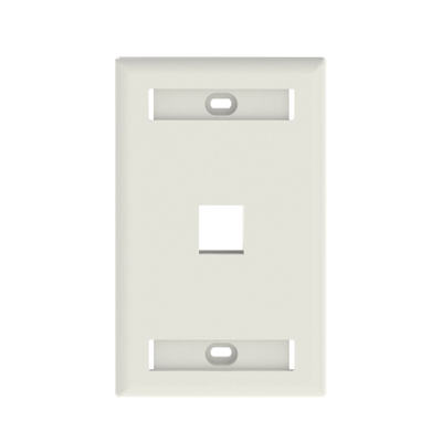 PANDUIT - Placa de Pared Vertical, Salida Para 1 Puerto Keystone, Con Espacios Para Etiquetas, Color Blanco