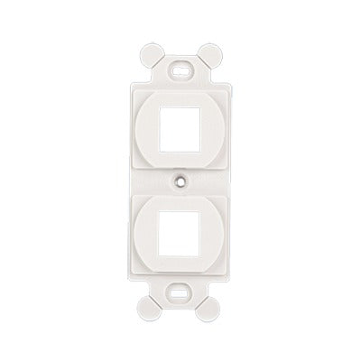 PANDUIT - Marco de Módulo Dúplex, Para Placas Frontales Estándar NEMA 106, Acepta 2 Módulos Keystone, Color Marfil