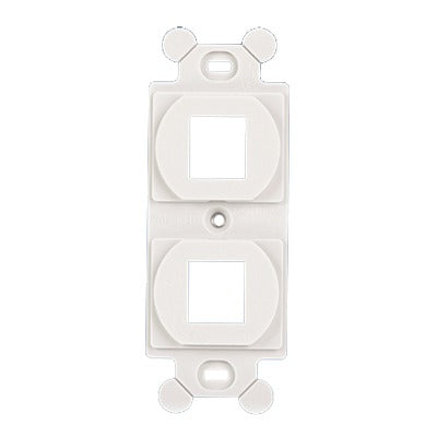 PANDUIT - Marco de Módulo Dúplex, Para Placas Frontales Estándar NEMA 106, Acepta 2 Módulos Keystone, Color Blanco Mate