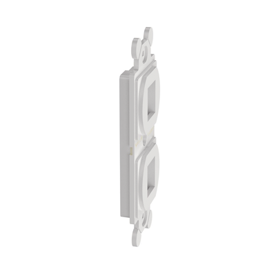 PANDUIT - Marco de Módulo Dúplex, Para Placas Frontales Estándar NEMA 106, Acepta 2 Módulos Keystone, Color Blanco