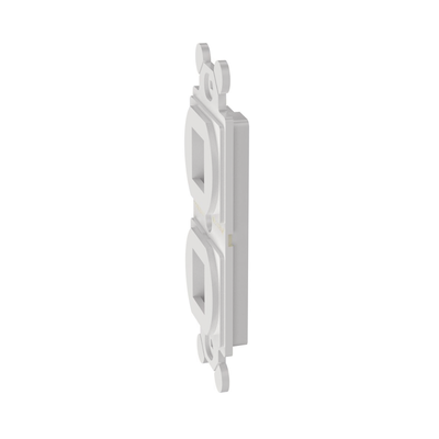 PANDUIT - Marco de Módulo Dúplex, Para Placas Frontales Estándar NEMA 106, Acepta 2 Módulos Keystone, Color Blanco
