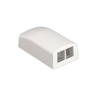 PANDUIT - Caja de Montaje en Superficie, Para 2 Módulos Keystone, Color Marfil