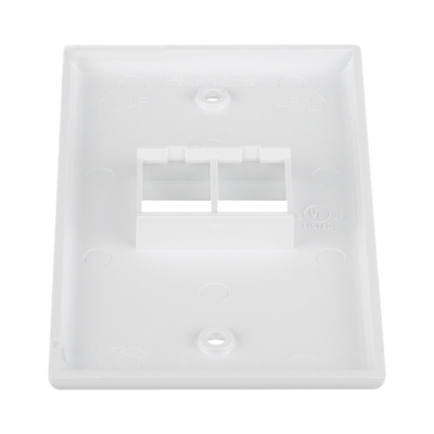 PANDUIT - Placa de Pared Vertical, Salida Para 2 Puertos Keystone, Color Blanco