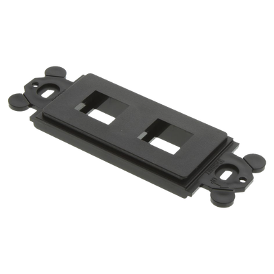 PANDUIT - Marco de Módulo Dúplex, Para Placas Frontales Estándar GFCI, Acepta 2 Módulos Keystone, Color Negro