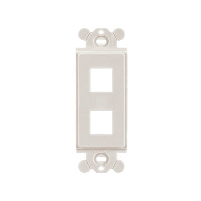 PANDUIT - Marco de Módulo Dúplex, Para Placas Frontales Estándar GFCI, Acepta 2 Módulos Keystone, Color Blanco