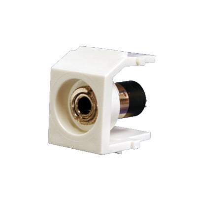 PANDUIT - Módulo Acoplador Estéreo de 3.5mm (1/8), Tipo Keystone, Para Soldar, Color Blanco Mate