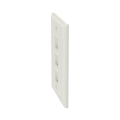 PANDUIT - Placa de Pared Vertical, Salida Para 3 Puertos Keystone, Color Blanco Mate
