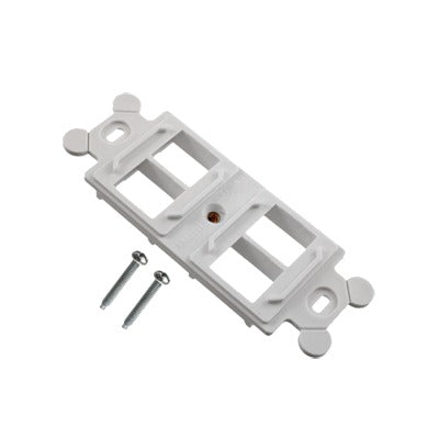 PANDUIT - Marco de Módulo Dúplex, Para Placas Frontales Estándar NEMA 106, Acepta 4 Módulos Keystone, Color Blanco