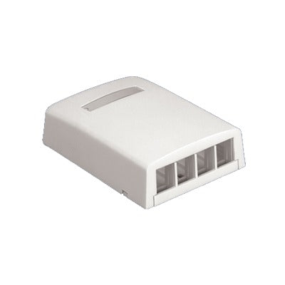PANDUIT - Caja de Montaje en Superficie, Para 4 Módulos Keystone, Color Marfil