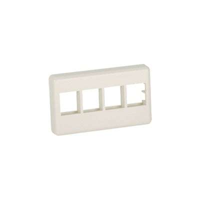 PANDUIT - Placa de Pared Para Mueble Modular, Salida Para 4 Puertos Keystone, Color Blanco Mate