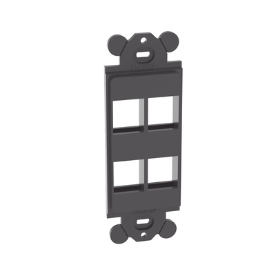 PANDUIT - Marco de Módulo Dúplex, Para Placas Frontales Estándar GFCI, Acepta 4 Módulos Keystone, Color Negro