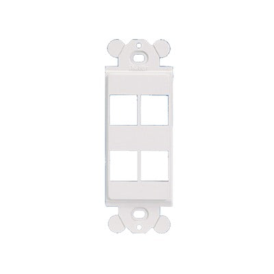 PANDUIT - Marco de Módulo Dúplex, Para Placas Frontales Estándar GFCI, Acepta 4 Módulos Keystone, Color Blanco