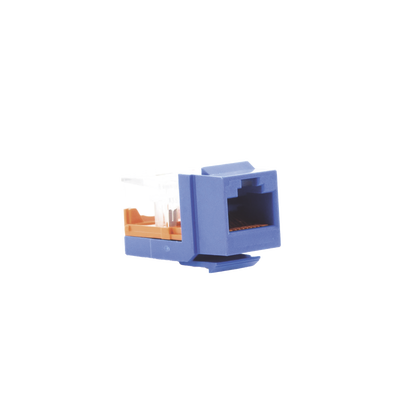 PANDUIT - Conector Jack Estilo Leadframe, Tipo Keystone, Categoría 5e, de 8 Posiciones y 8 Cables, Color Azul