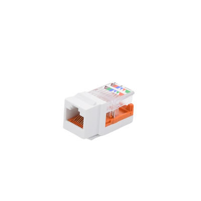 PANDUIT - Conector Jack Estilo Leadframe, Tipo Keystone, Categoría 5e, de 8 Posiciones y 8 Cables, Color Blanco